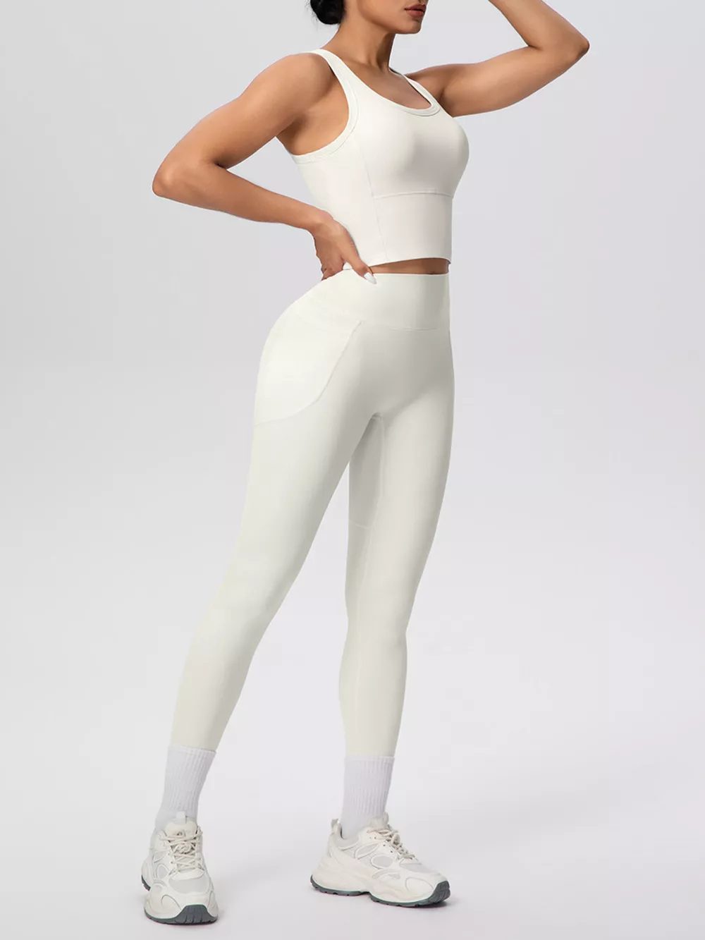 Scoop Neck Tank and High-Waisted Leggings Active Set, image 23