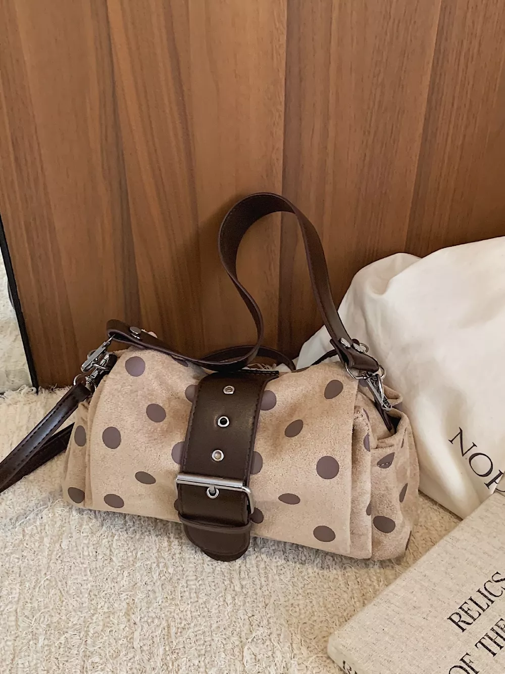 Vintage Polka Dot Shoulder Bag, image 16