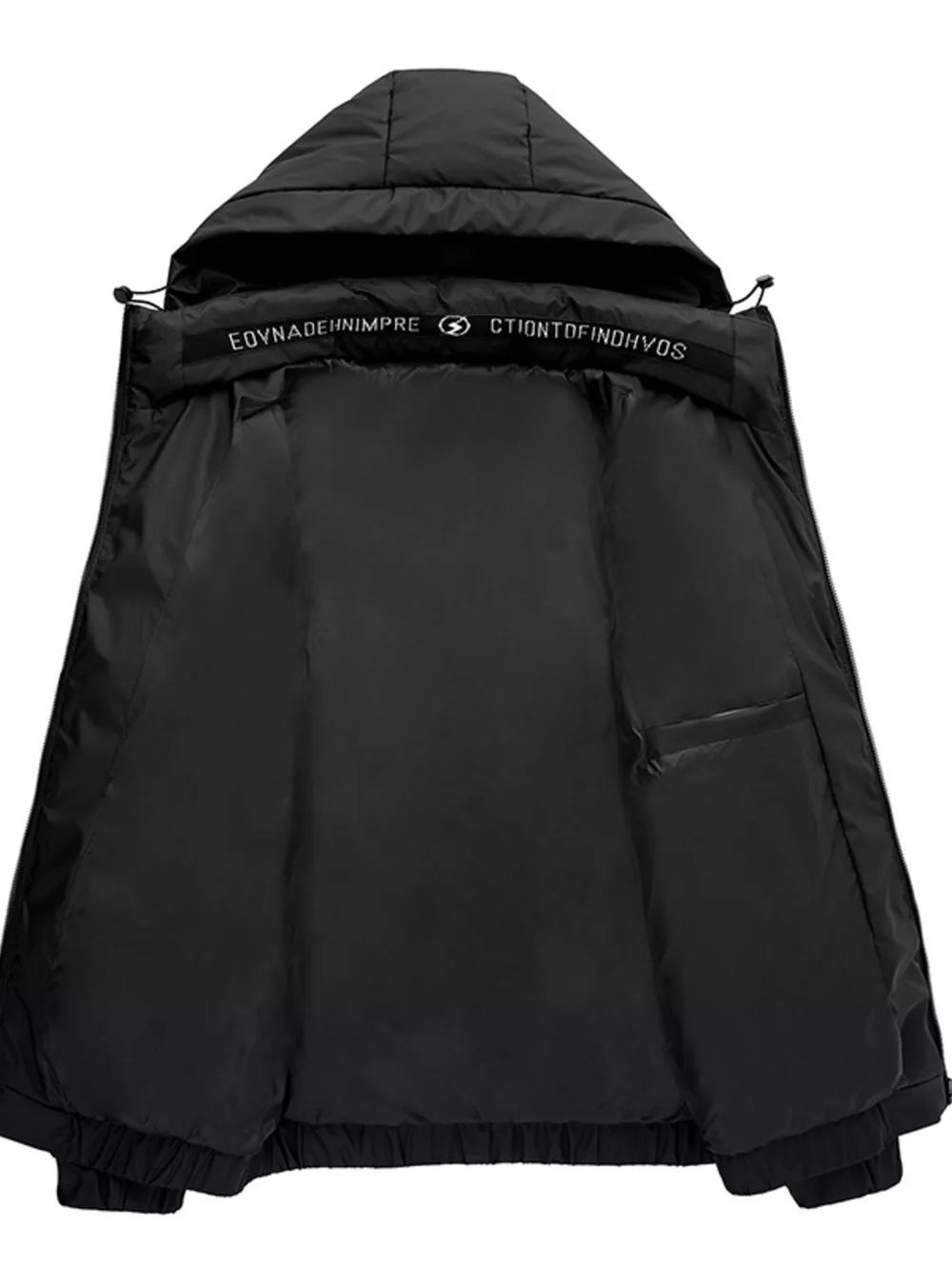 Men's Plus Size Hooded Padded Puffer Jacket, image 4