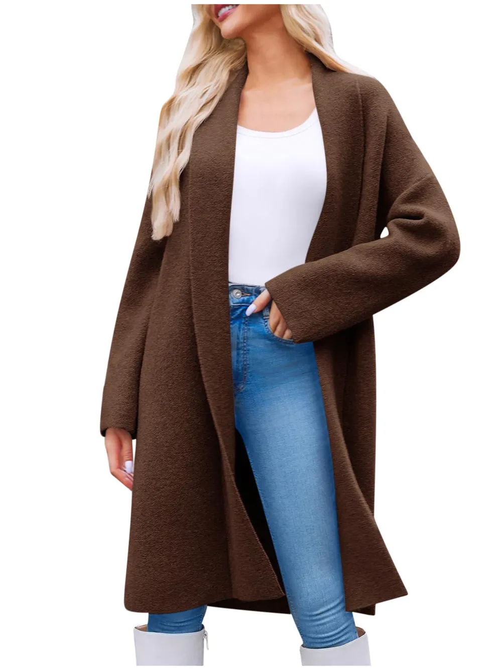 Open Front Longline Coat, image 13