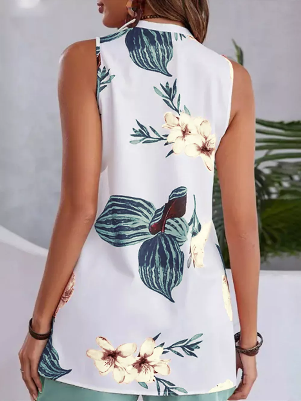 Floral Print Sleeveless Top and Shorts Set, image 8