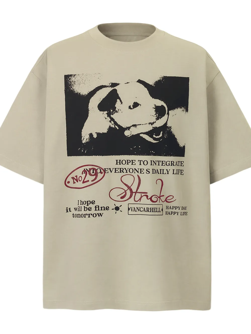 Men's Dog Graphic Short Sleeve T-Shirt