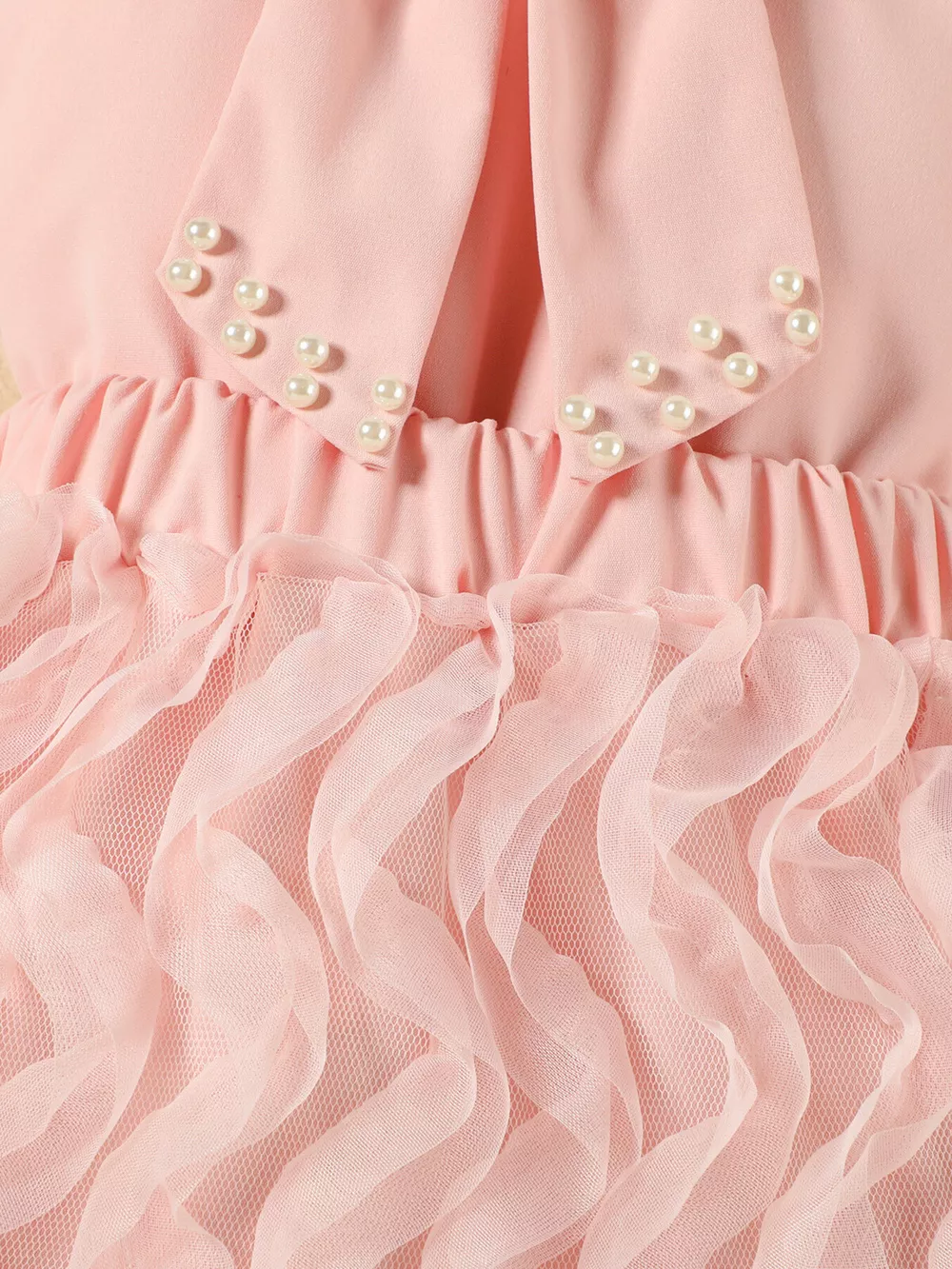 Children's Pearl Bowknot Top and Skirt Set, image 4