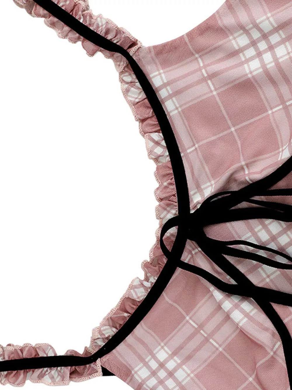 Plaid Ruffle Trim Cami, image 8
