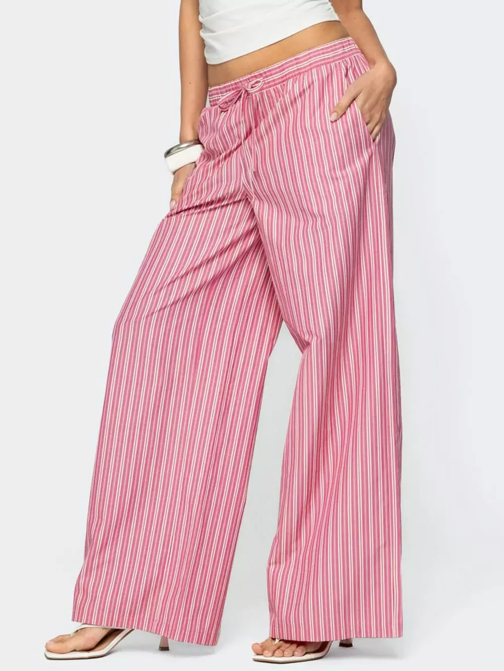 Striped Wide Leg Pants, image 4