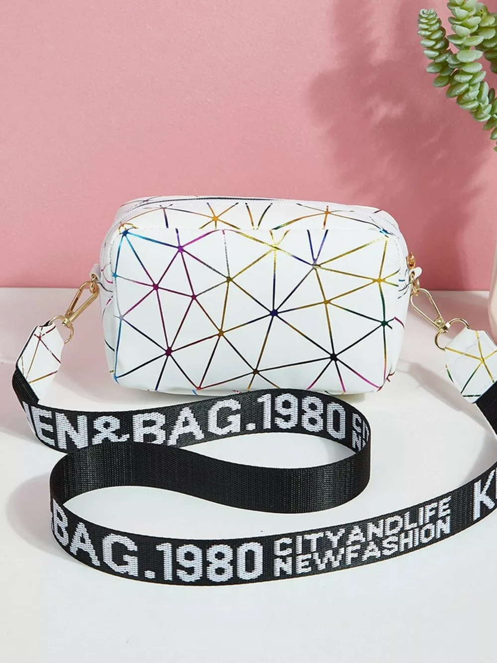 Geometric Pattern Crossbody Bag, image 8