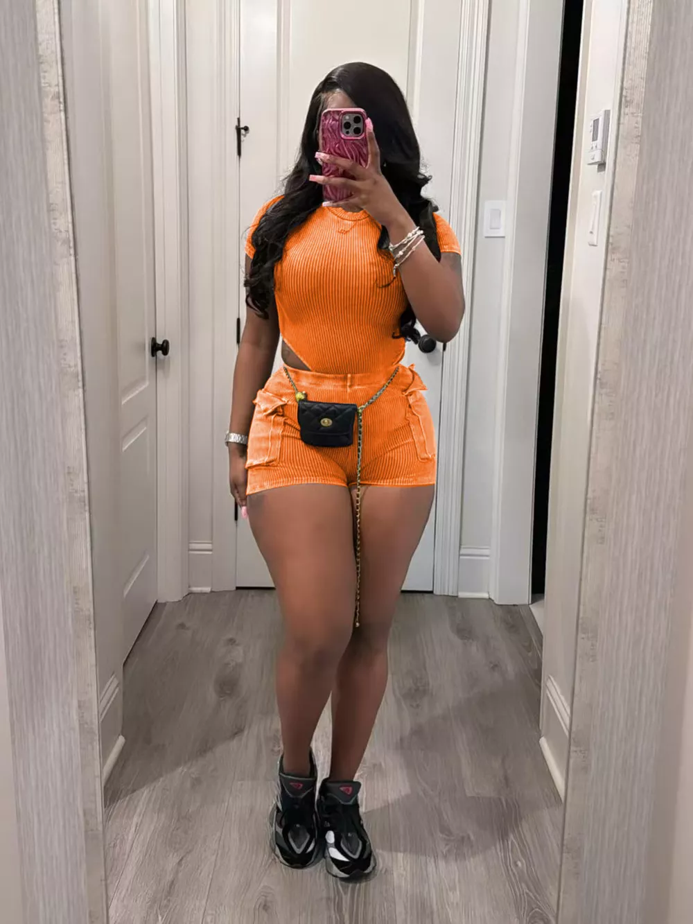 Ribbed Knit Bodysuit and Shorts Set, image 12