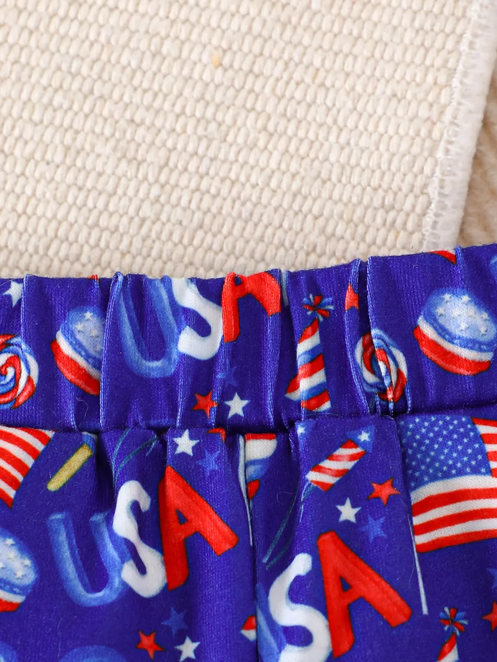 Children's Patriotic USA Flag Print Tee and Shorts Set, image 5