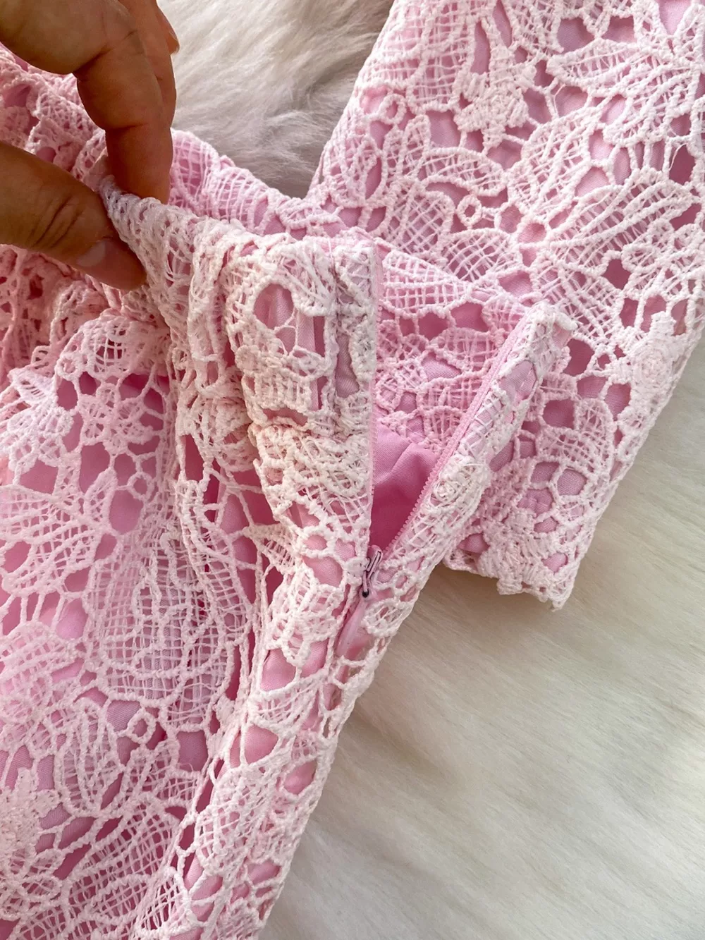 Lace Button Up Top and Skirt Set, image 5