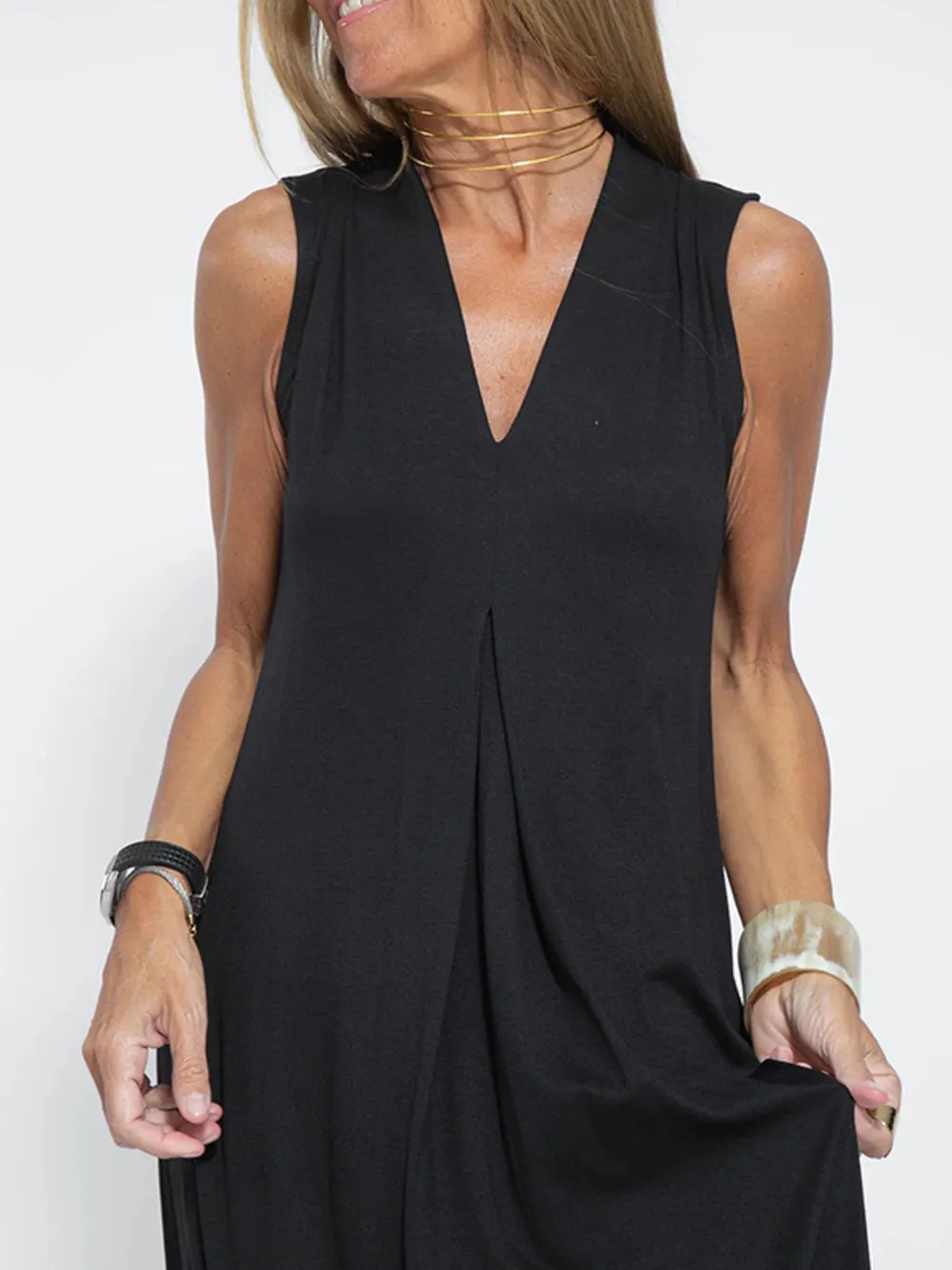 Full Size V-Neck Sleeveless Maxi Dress with Slit Plus Size, image 10