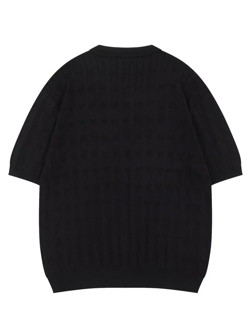 Men's Casual Knit Button Henley T-Shirt with Textured Pattern, image 4