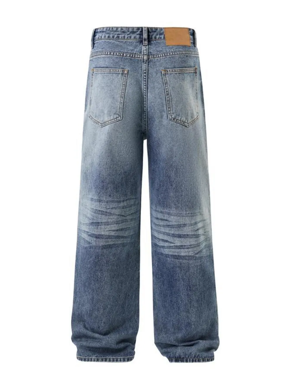 Men's Wash Wide Leg High-Rise Jeans, image 2
