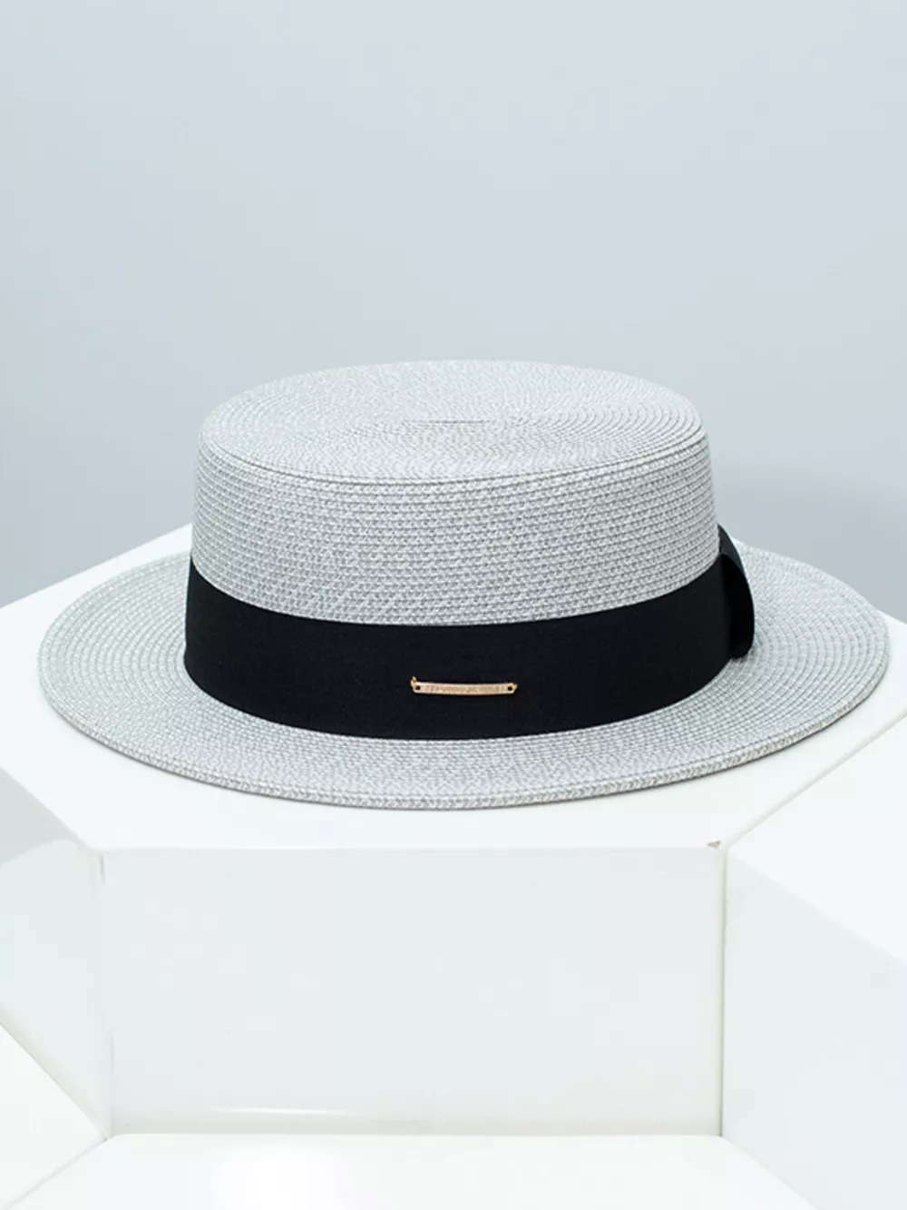 Straw Boater Hat with Ribbon, image 7
