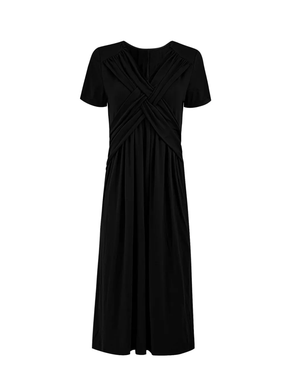V-Neck Short Sleeve Midi Dress, image 5