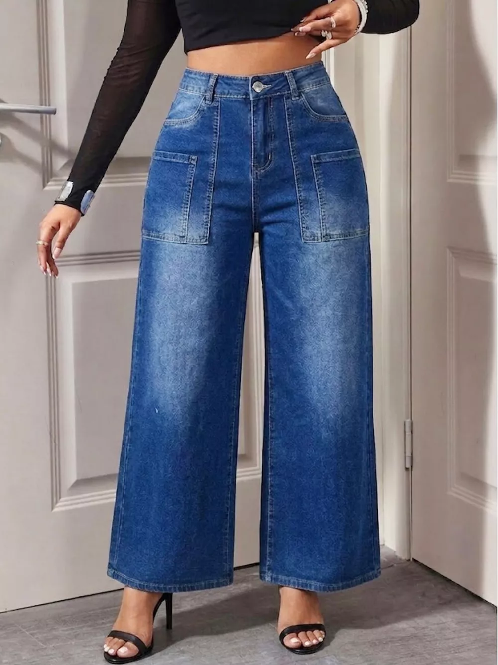 High-Waisted Wide Leg Jeans, image 5