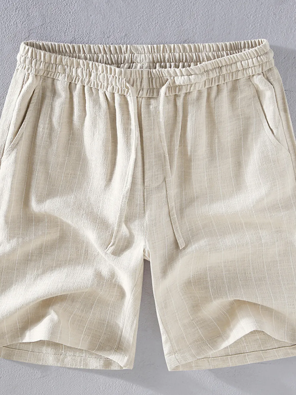 Men's Plus Size Striped Drawstring Shorts, image 5
