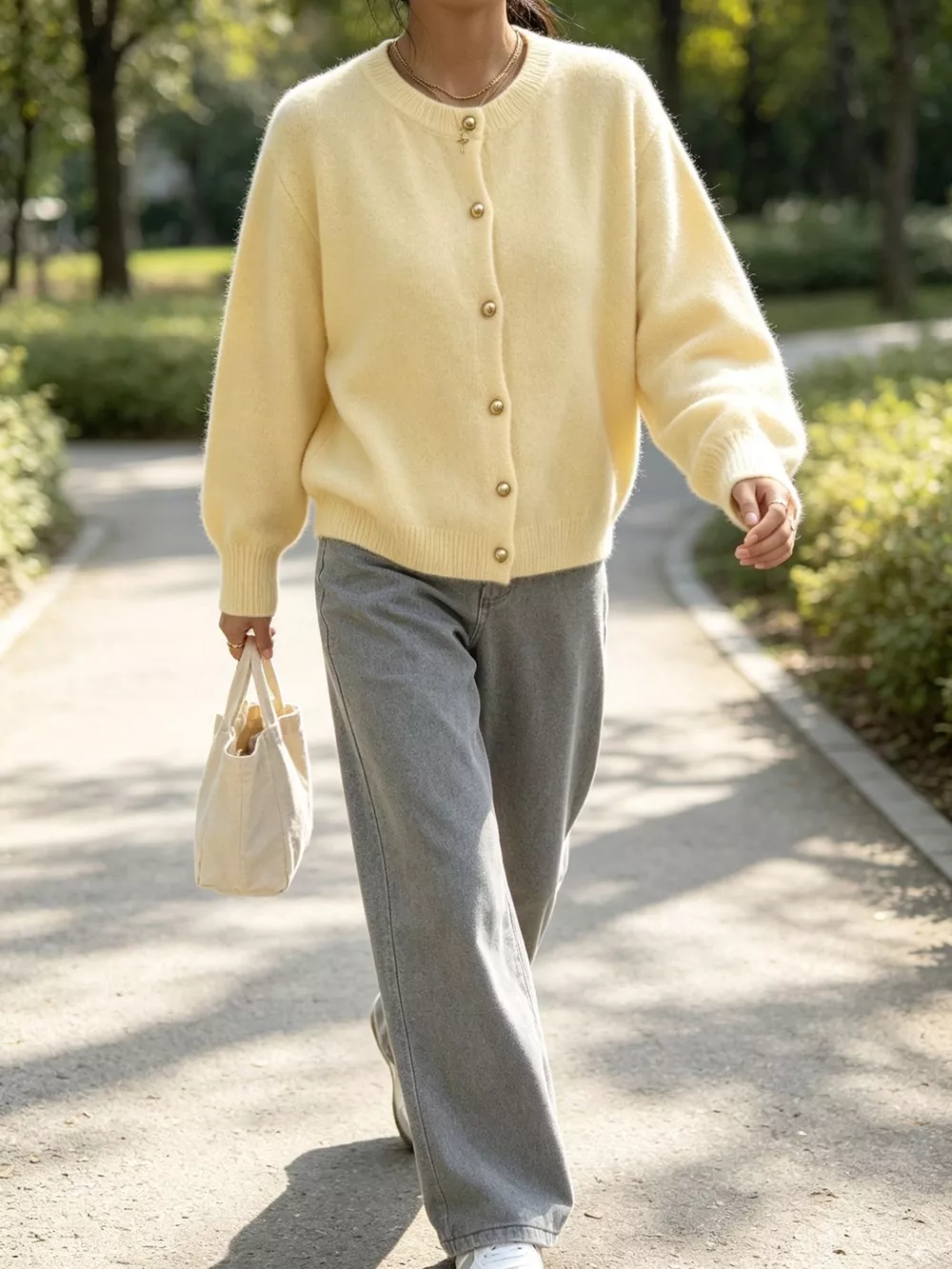 Classic Button-Down Knit Cardigan, image 28