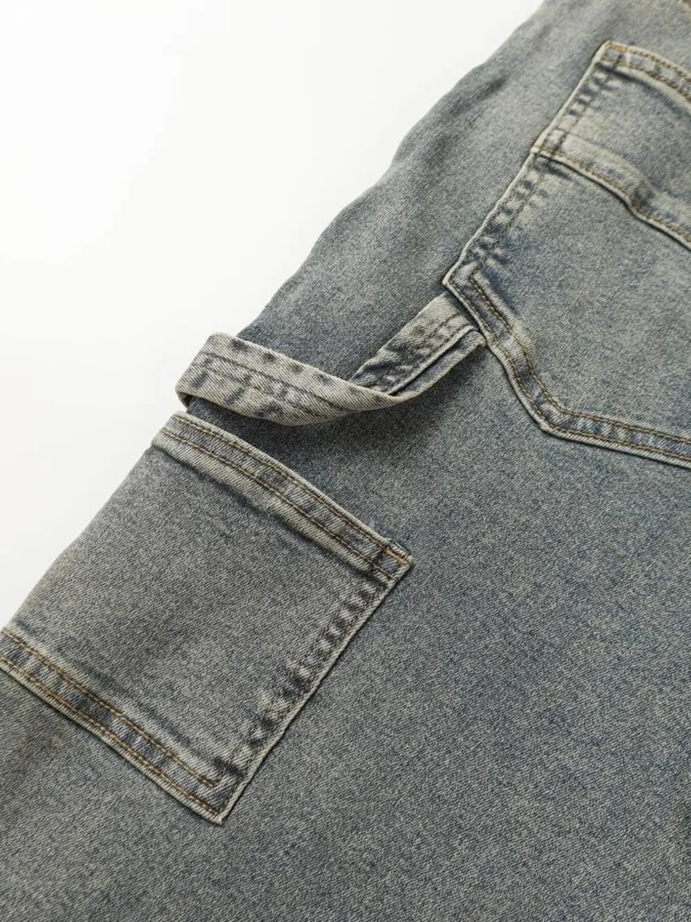 Men's High Waist Straight Leg Cargo Jeans, image 15