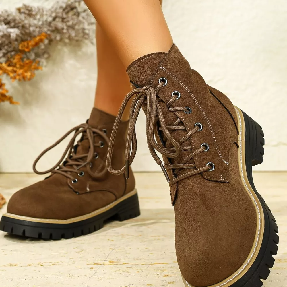 Round Toe Lace Up Boots, image 20