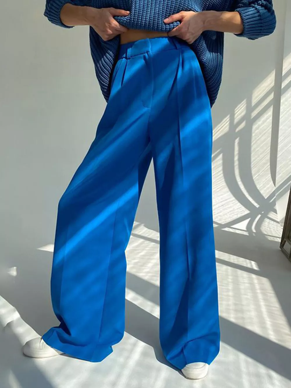 Wide Leg Pleated Pants, image 9