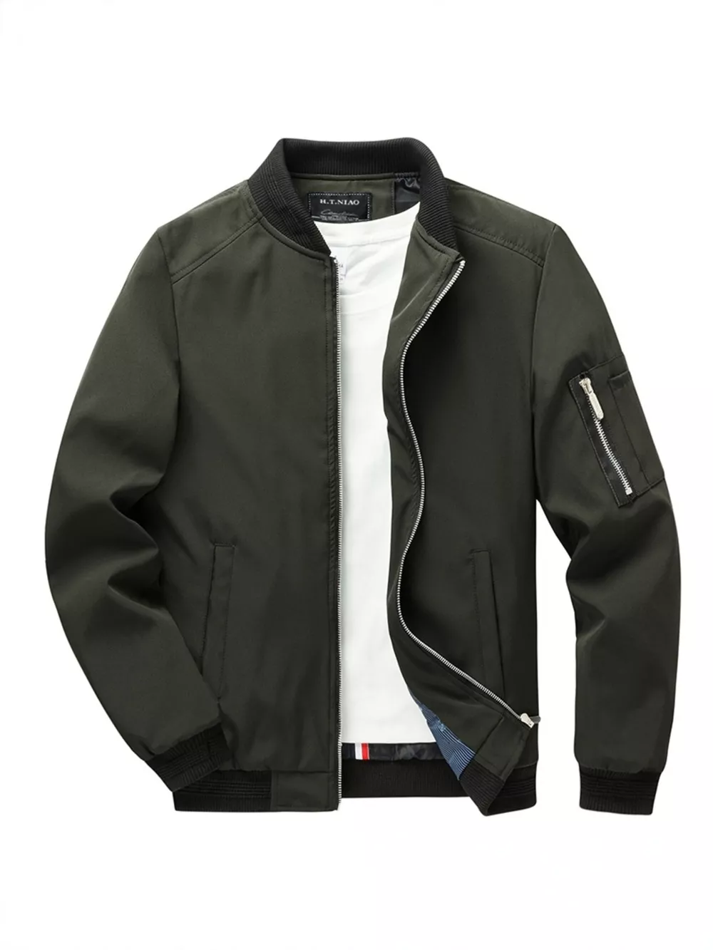 Men's Plus Size Casual Lightweight Bomber Jacket