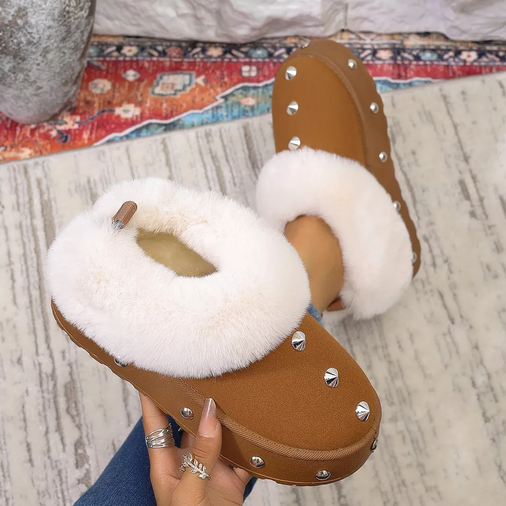 Studded Platform Faux Fur Lined Winter Boots, image 6