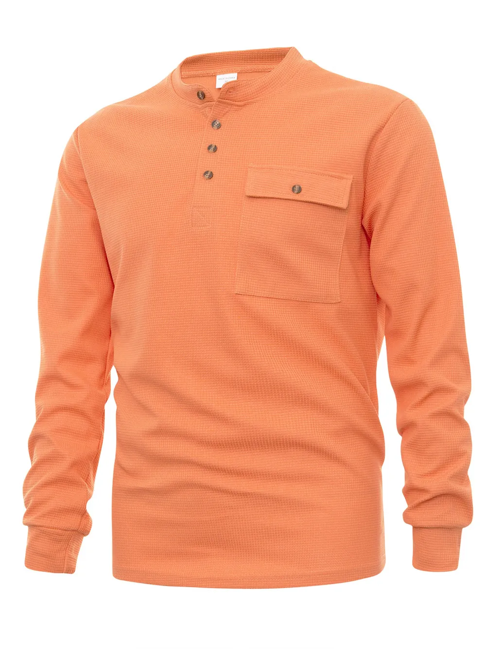 Men's Button Detail Long Sleeve T-Shirt, image 7