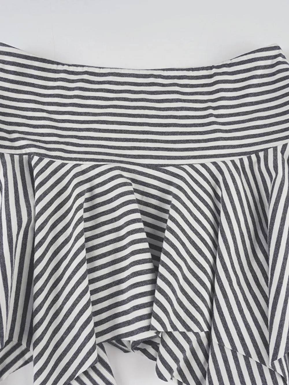 Striped Asymmetrical Hem Mini Skirt, image 7