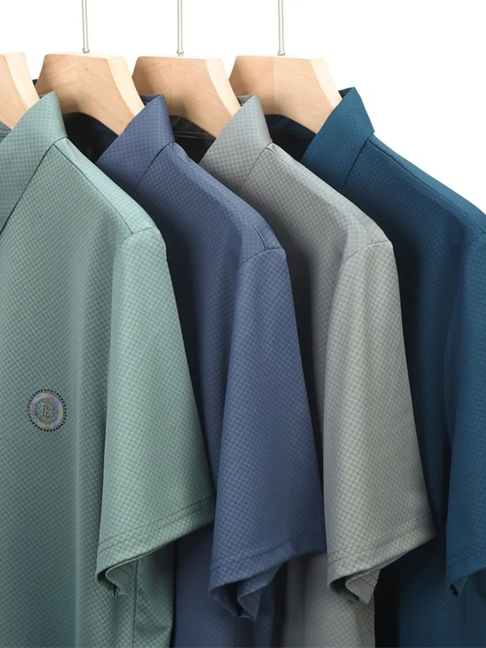 Men's Plus Size Textured Short Sleeve Golf Polo, image 2