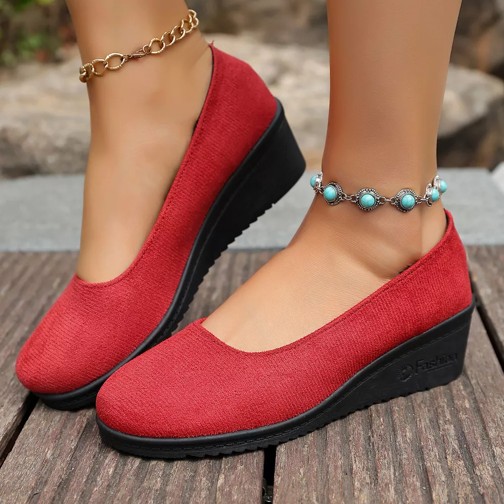 Wedge Heel Slip-On Loafers, image 5
