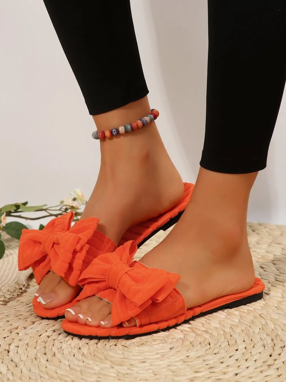 Bow Knot Open Toe Slippers, image 14