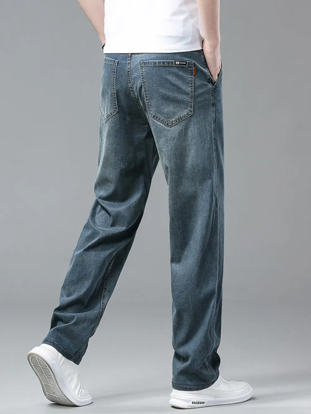 Men's Washed Straight Fit Comfort Pants, image 4