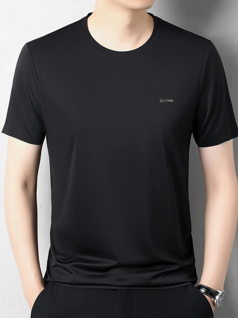 Men's Round Neck Short Sleeve T-Shirt, image 3