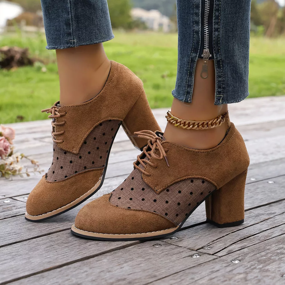 Lace Up Block Heels Boots, image 5