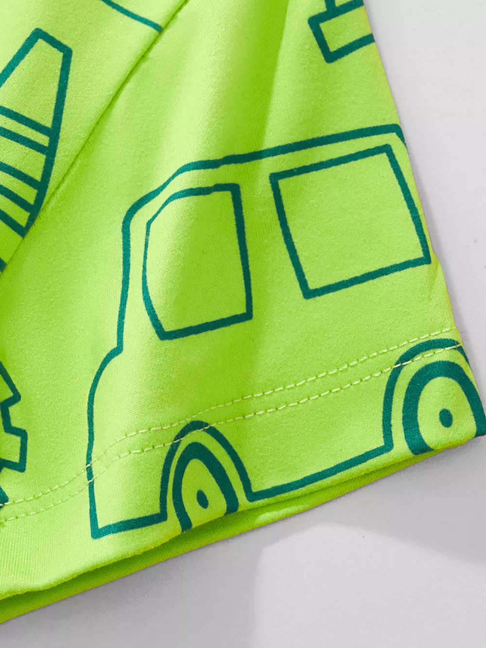 Children's Cartoon Vehicle Print Crew Neck Short Sleeve T-Shirt, image 3