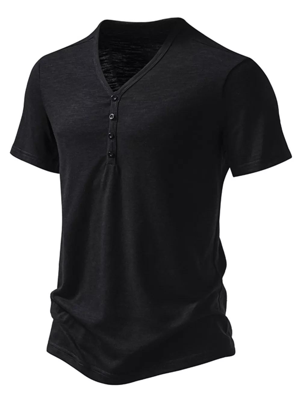 Men's Casual Button Detail T-Shirt, image 13