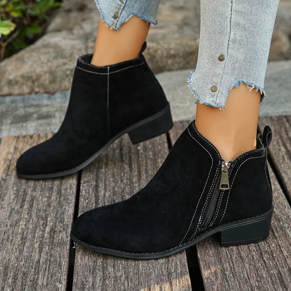 Point Toe Block Heels Boots, image 7