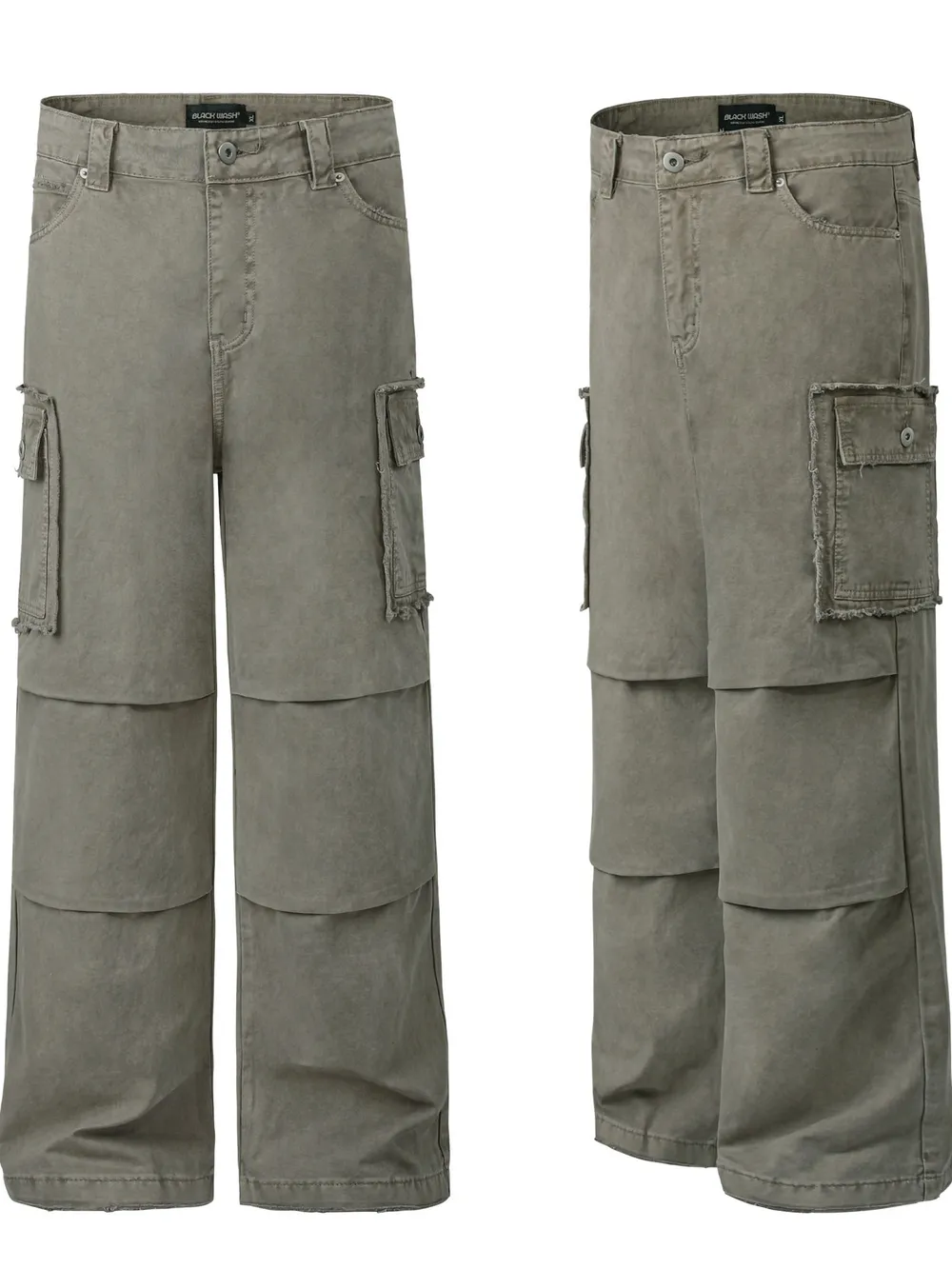 Men's Wide Leg Cargo Pants with Multi-Pockets, image 3