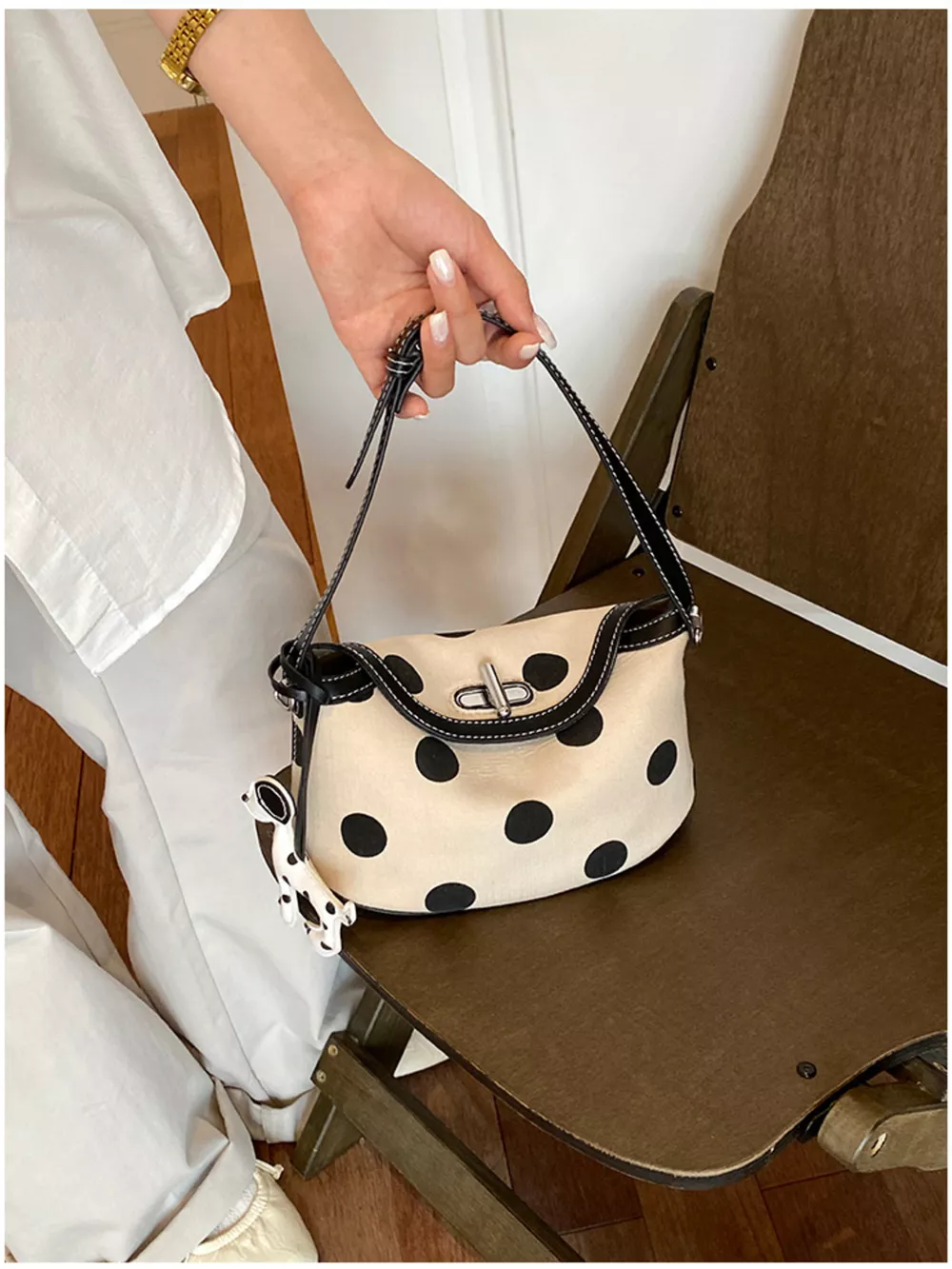 Polka Dot Shoulder Bag, image 9