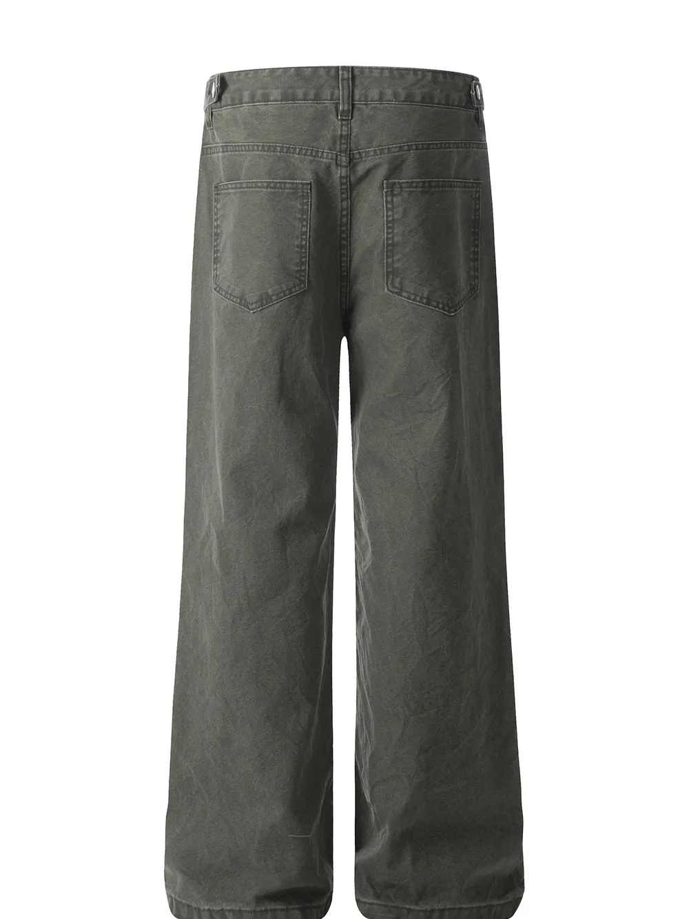 Men's Washed Wide Leg Jeans, image 3