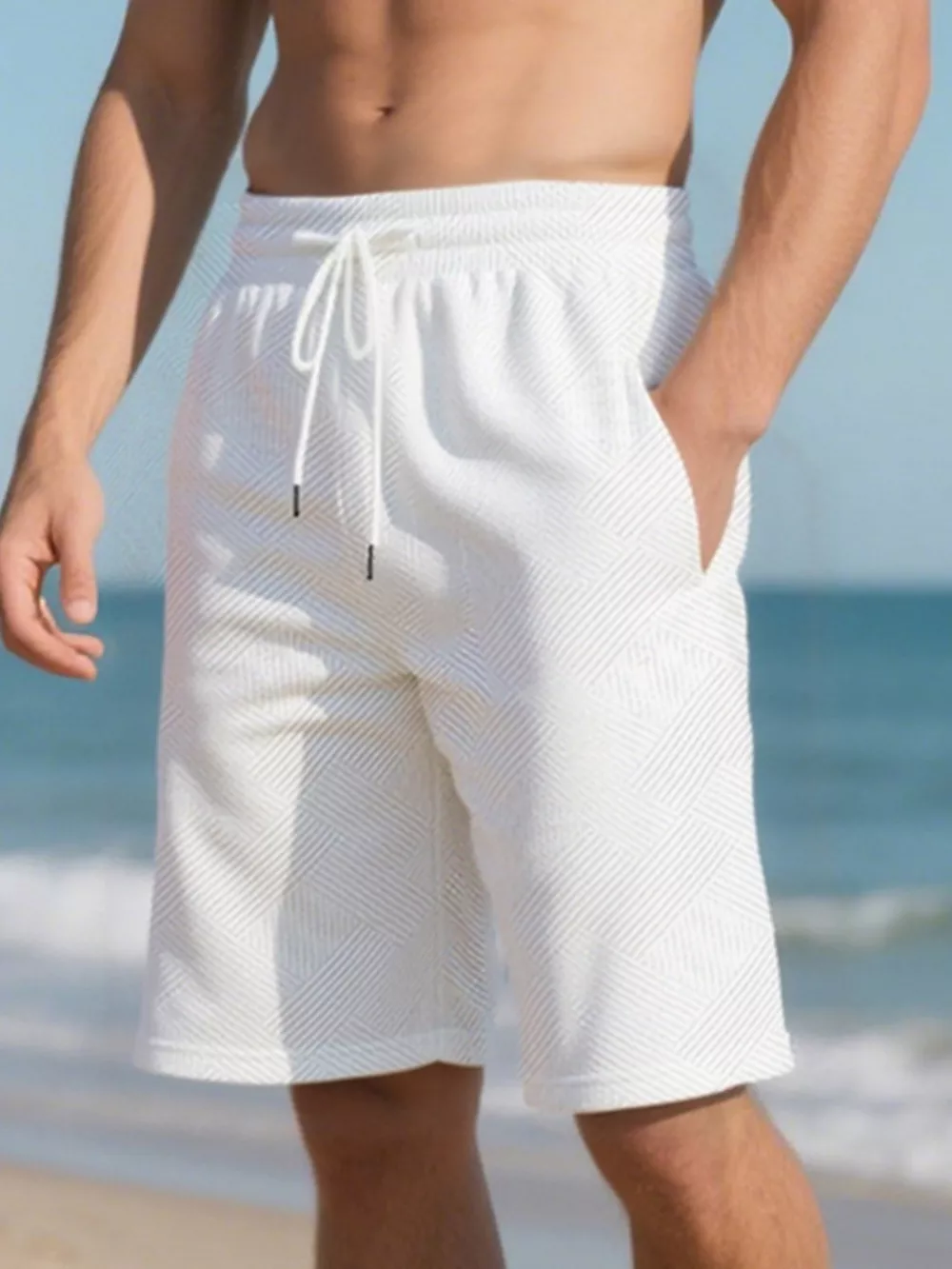 Men's Full Size Relaxed Fit Drawstring Shorts Plus Size, image 2