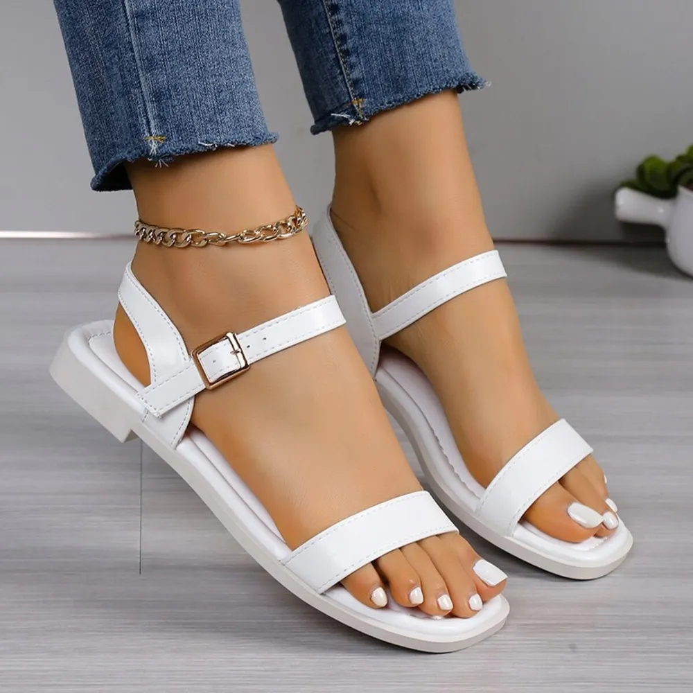 Open Toe Flats Sandals, image 3