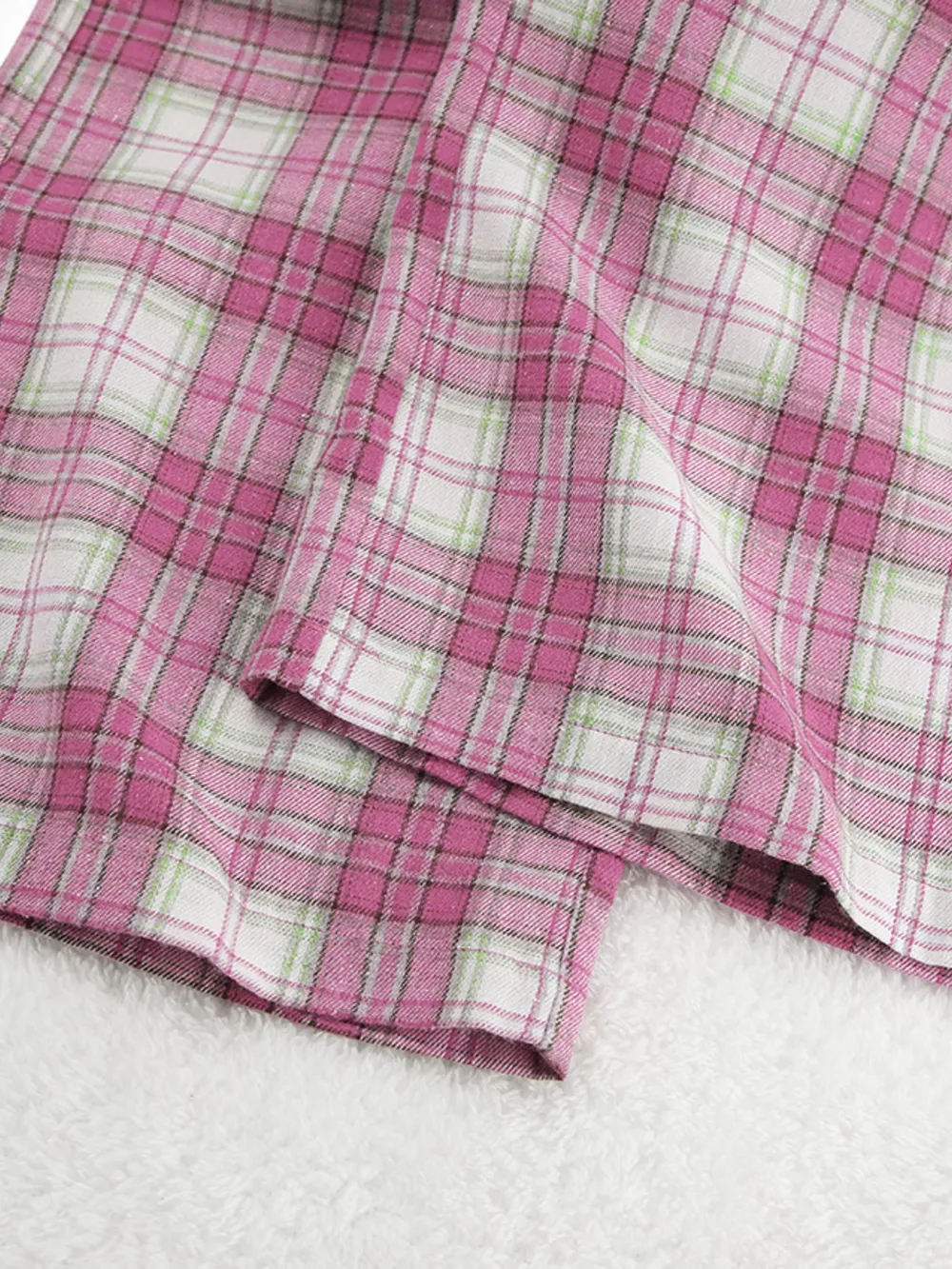 Plaid Long Sleeve Shirt and Pants Set, image 7