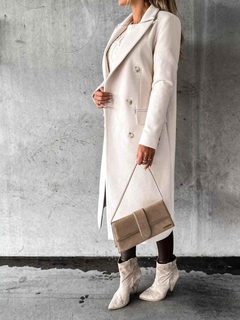 Double-Breasted Longline Coat, image 12