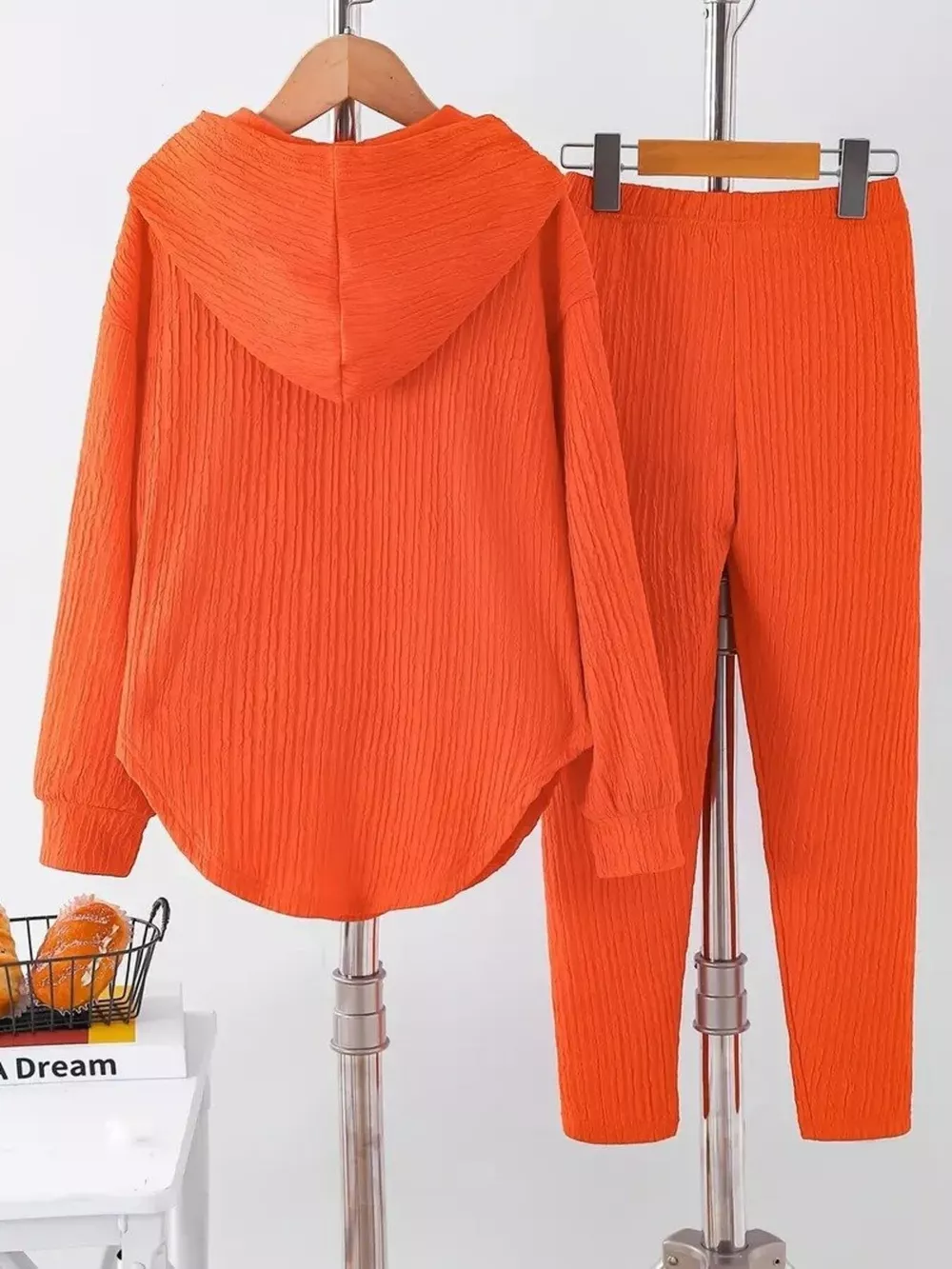 Textured Long Sleeve Hoodie and Pants Set, image 23