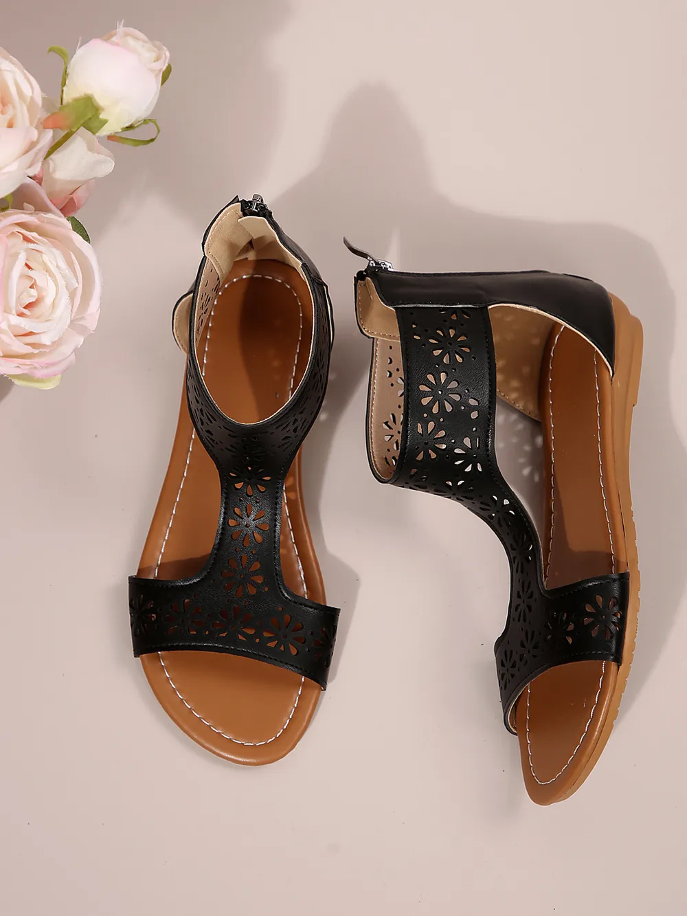 Cutout Open Toe Sandals, image 2