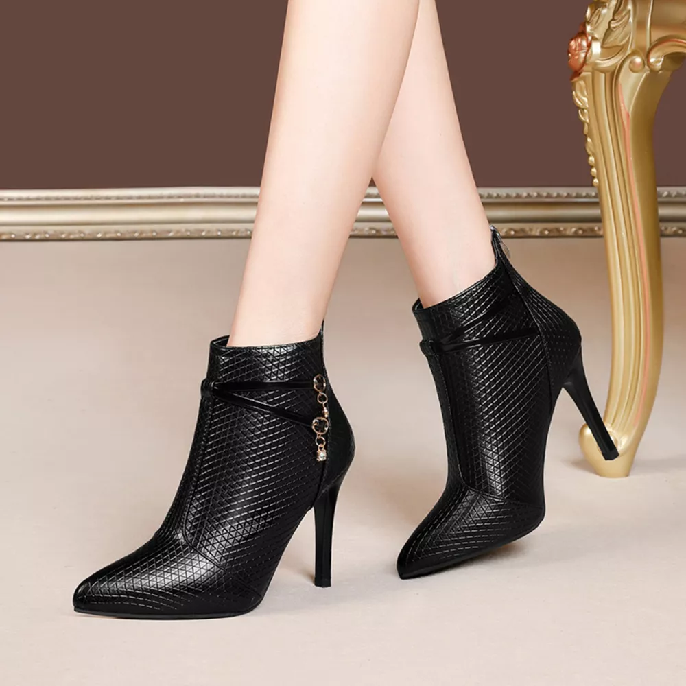 Pointed-Toe Stiletto Ankle Boots, image 5