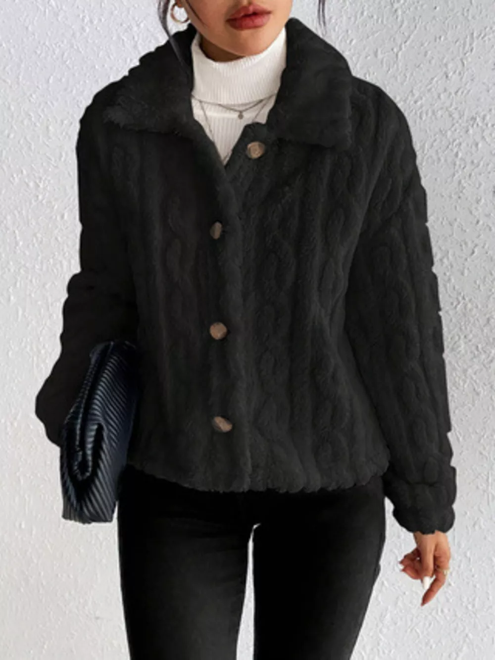 Cozy Fleece Button-Up Outerwear, image 5