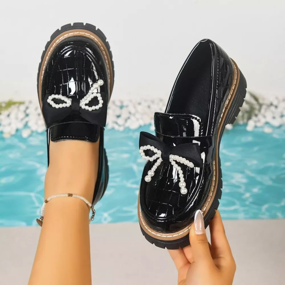 Round Toe Platform Loaferss, image 5