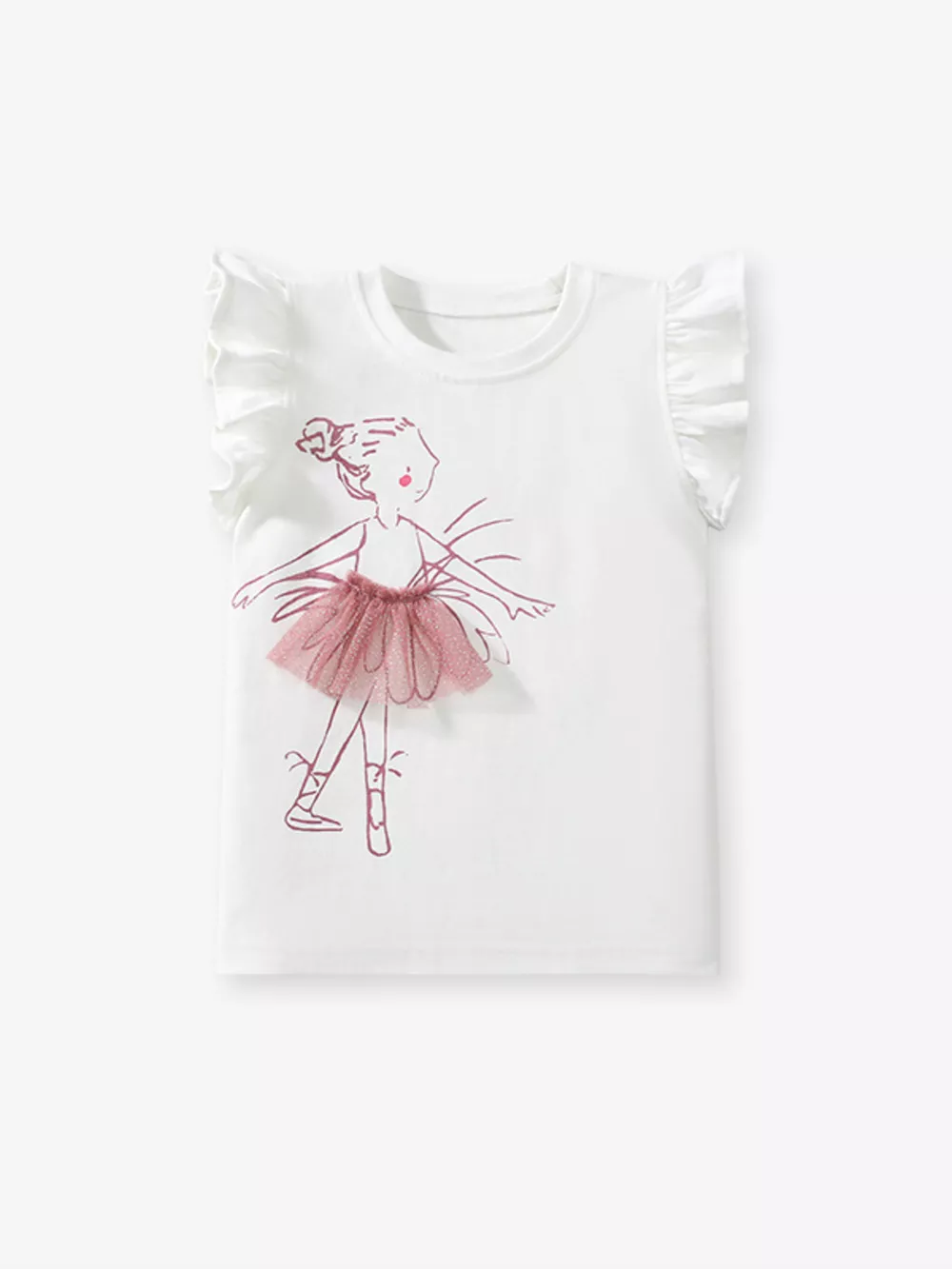 Children's Ballerina Ruffle Sleeve T-Shirt, image 4